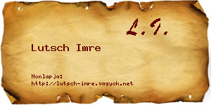 Lutsch Imre névjegykártya